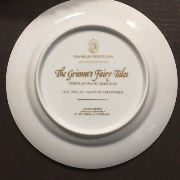 The Grimm’s Fairy Tales Porcelain Plate The Twelve Dancing Princesses RARE 1978 - Picture 2 of 6